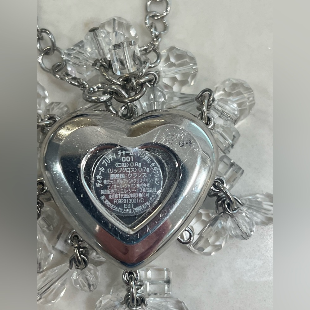 Dior Swarovski Crystal Bracelet Heart Lip Gloss 001 Magical Seduction Bag Charm - Picture 3 of 8